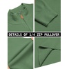 image:imageCOOFANDY Mens Quarter Zip Pullover Dress Regular Fit Mock Neck SweaterSage Green