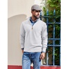image:imageCOOFANDY Mens Quarter Zip Pullover Dress Regular Fit Mock Neck SweaterWhite