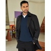 image:imageCOOFANDY Mens Quarter Zip Sweater Slim Fit Mock Neck Long Sleeve PulloverDark Blue