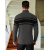 image:imageCOOFANDY Mens Quarter Zip Sweater Slim Fit Mock Neck Long Sleeve PulloverDark Heather Grey  Black 01