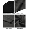image:imageCOOFANDY Mens Quarter Zip Sweater Slim Fit Mock Neck Long Sleeve PulloverDark Heather Grey  Black 02