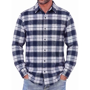 image:imageCOOFANDY Mens Flannel Shirts Long Sleeve Button Down Shirt with Pocket Casual Shirts Work Shirts for MenBlue White Plaid