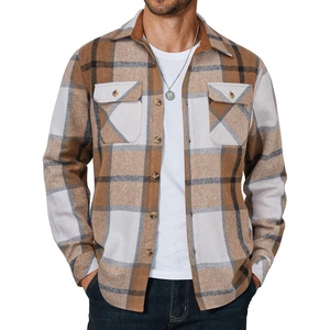 image:imageCOOFANDY Mens Long Sleeve Flannel Shirts Fashion Flannel Shirt Casual Button Down Shirt Jakcet with PocketsKhaki