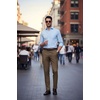 image:imageCOOFANDY Men Dress Pants Slim Fit Suit Pants Expandable Waist Casual SlacksBrown