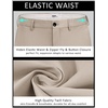image:imageCOOFANDY Men Dress Pants Slim Fit Suit Pants Expandable Waist Casual SlacksLight Khaki