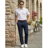 image:imageCOOFANDY Men Dress Pants Slim Fit Suit Pants Expandable Waist Casual SlacksNavy Blue
