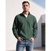 image:imageCOOFANDY Mens Quarter Zip Pullover 2026 Fleece Mock Neck Casual SweatshirtForest Green