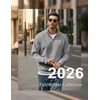 image:imageCOOFANDY Mens Quarter Zip Pullover 2026 Fleece Mock Neck Casual SweatshirtLight Grey