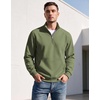 image:imageCOOFANDY Mens Quarter Zip Pullover 2026 Fleece Mock Neck Casual SweatshirtOlive Green