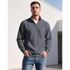 image:imageCOOFANDY Mens Quarter Zip Pullover 2026 Fleece Mock Neck Casual SweatshirtStorm Grey