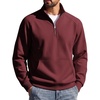 image:imageCOOFANDY Mens Quarter Zip Pullover 2026 Fleece Mock Neck Casual SweatshirtDeep Red