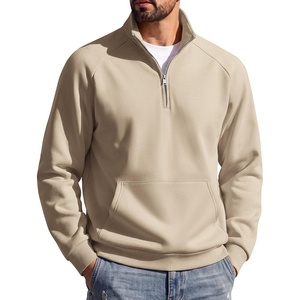 image:imageCOOFANDY Mens Quarter Zip Pullover 2026 Fleece Mock Neck Casual SweatshirtDark Khaki