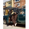image:imageCOOFANDY Mens Casual Pants Elastic Waist Drawstring Cotton Chino Pant Twill Stretch Slacks with PocketsBrown
