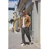 image:imageCOOFANDY Mens Casual Pants Elastic Waist Drawstring Cotton Chino Pant Twill Stretch Slacks with PocketsDark Grey