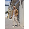 image:imageCOOFANDY Mens Casual Pants Elastic Waist Drawstring Cotton Chino Pant Twill Stretch Slacks with PocketsKhaki Beige