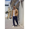 image:imageCOOFANDY Mens Casual Pants Elastic Waist Drawstring Cotton Chino Pant Twill Stretch Slacks with PocketsNavy Blue