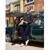 image:imageCOOFANDY Mens Casual Pants Elastic Waist Drawstring Cotton Chino Pant Twill Stretch Slacks with PocketsNavy Blue