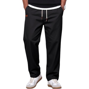 image:imageCOOFANDY Mens Casual Pants Elastic Waist Drawstring Cotton Chino Pant Twill Stretch Slacks with PocketsBlack