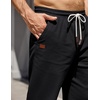 image:imageCOOFANDY Mens Casual Pants Elastic Waist Drawstring Chino Pant Cotton Twill Stretch Slacks with PocketBlack
