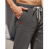 image:imageCOOFANDY Mens Casual Pants Elastic Waist Drawstring Chino Pant Cotton Twill Stretch Slacks with PocketDark Grey