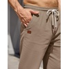 image:imageCOOFANDY Mens Casual Pants Elastic Waist Drawstring Chino Pant Cotton Twill Stretch Slacks with PocketDark Khaki