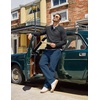 image:imageCOOFANDY Mens Casual Pants Elastic Waist Drawstring Chino Pant Cotton Twill Stretch Slacks with PocketDenim Blue