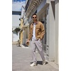 image:imageCOOFANDY Mens Casual Pants Elastic Waist Drawstring Chino Pant Cotton Twill Stretch Slacks with PocketLight Grey