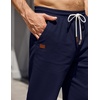 image:imageCOOFANDY Mens Casual Pants Elastic Waist Drawstring Chino Pant Cotton Twill Stretch Slacks with PocketNavy Blue