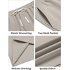 image:imageCOOFANDY Mens Casual Shorts Drawstring Summer Beach Shorts Lightweight Elastic Waist Vacation Short with PocketsLight Gray