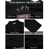image:imageCOOFANDY Mens Quarter Zip Pullover Long Sleeve Golf Pullover LightweightBlack