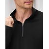 image:imageCOOFANDY Mens Quarter Zip Pullover Long Sleeve Golf Pullover LightweightBlack