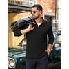 image:imageCOOFANDY Mens Quarter Zip Pullover Long Sleeve Golf Pullover LightweightBlack