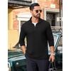 image:imageCOOFANDY Mens Quarter Zip Pullover Long Sleeve Golf Pullover LightweightBlack