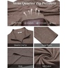 image:imageCOOFANDY Mens Quarter Zip Pullover Long Sleeve Golf Pullover LightweightBrown
