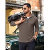 image:imageCOOFANDY Mens Quarter Zip Pullover Long Sleeve Golf Pullover LightweightBrown