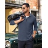 image:imageCOOFANDY Mens Quarter Zip Pullover Long Sleeve Golf Pullover LightweightDark Blue