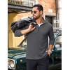 image:imageCOOFANDY Mens Quarter Zip Pullover Long Sleeve Golf Pullover LightweightDark Grey