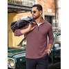 image:imageCOOFANDY Mens Quarter Zip Pullover Long Sleeve Golf Pullover LightweightDark Red