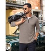 image:imageCOOFANDY Mens Quarter Zip Pullover Long Sleeve Golf Pullover LightweightKhaki