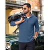 image:imageCOOFANDY Mens Quarter Zip Pullover Long Sleeve Golf Pullover LightweightNavy Blue
