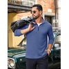 image:imageCOOFANDY Mens Quarter Zip Pullover Long Sleeve Golf Pullover LightweightSapphire Blue