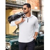 image:imageCOOFANDY Mens Quarter Zip Pullover Long Sleeve Golf Pullover LightweightWhite