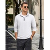 image:imageCOOFANDY Mens Quarter Zip Pullover Long Sleeve Golf Pullover LightweightWhite
