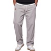 image:imageCOOFANDY Mens Casual Pants Elastic Waist Drawstring Chino Pant Cotton Twill Stretch Slacks with PocketLight Grey