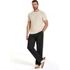 image:imageCOOFANDY Mens Casual Cotton Linen Pants Lightweight Beach Dress PantBlack