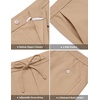 image:imageCOOFANDY Mens Casual Cotton Linen Pants Lightweight Beach Dress PantKhaki