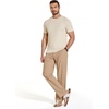 image:imageCOOFANDY Mens Casual Cotton Linen Pants Lightweight Beach Dress PantKhaki