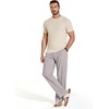 image:imageCOOFANDY Mens Casual Cotton Linen Pants Lightweight Beach Dress PantLight Grey