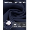 image:imageCOOFANDY Mens Casual Cotton Linen Pants Lightweight Beach Dress PantNavy Blue