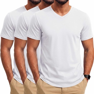 image:imageCOOFANDY Mens T Shirts Short Sleeve V Neck TShirt Casual Soft Basic TeeWhite 3pack